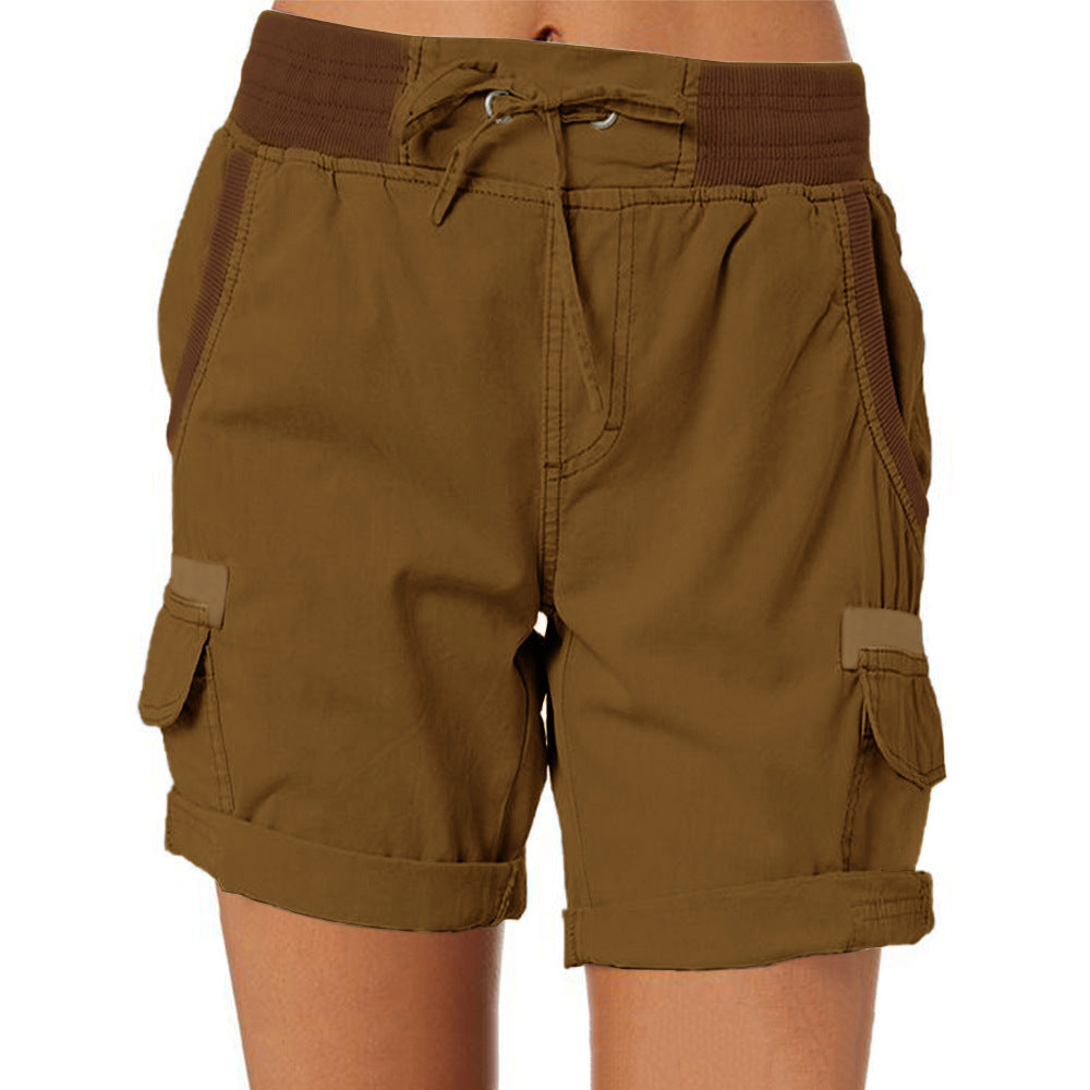 Women's Cargo Shorts – Elasticated Waist, Relaxed Fit Summer Shorts
