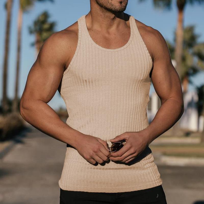 Men's Ribbed Vest – Muscle Fit Design, Comfortable Gym & Casual Wear