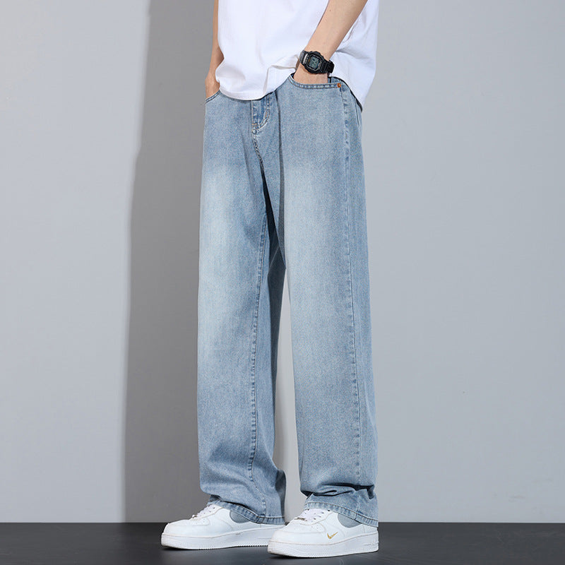 Men's Jeans – Vintage Wash, Relaxed Fit Everyday Streetwear
