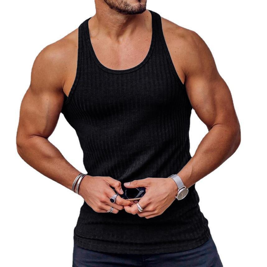 Men's Ribbed Vest – Muscle Fit Design, Comfortable Gym & Casual Wear