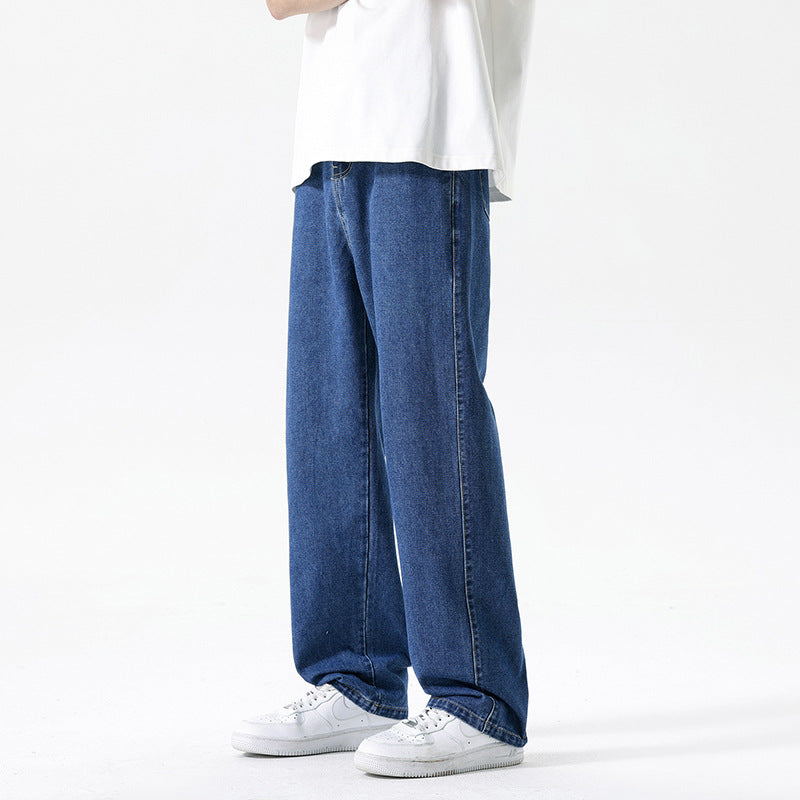 Men's Wide-Leg Jeans – Vintage Wash, Relaxed Fit Streetwear