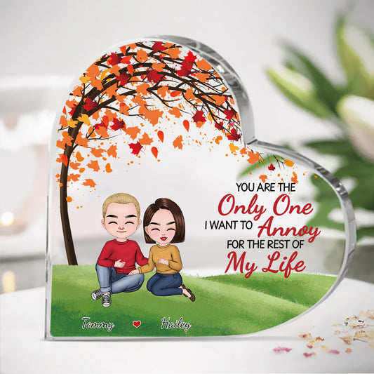 Together Since - Gift For Couples - Personalized Heart Shaped Acrylic Plaque