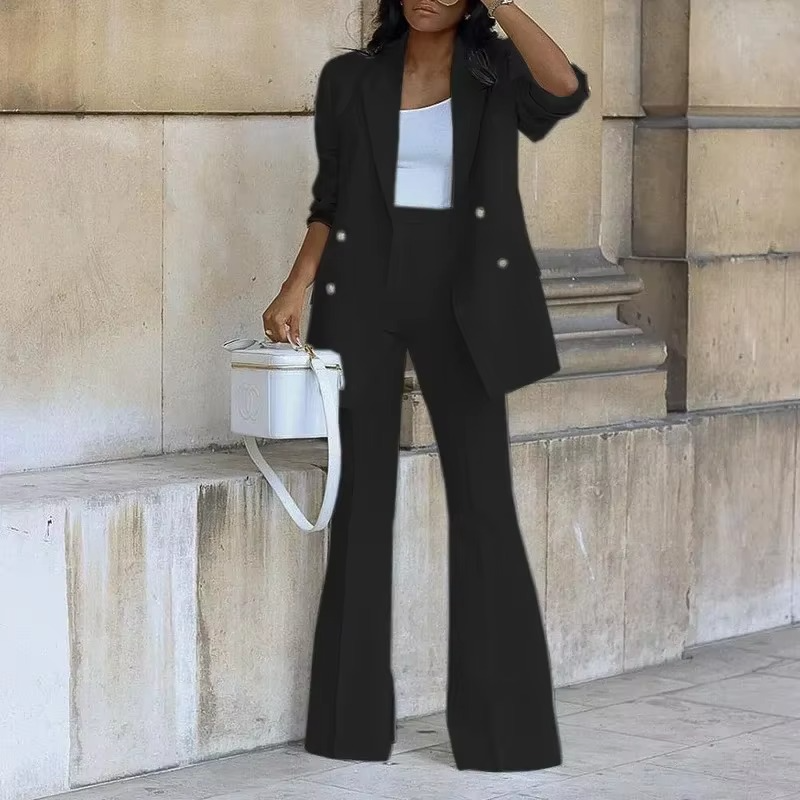Women's Trouser Suit – Flare Leg, Elegant Tailored Smart Workwear