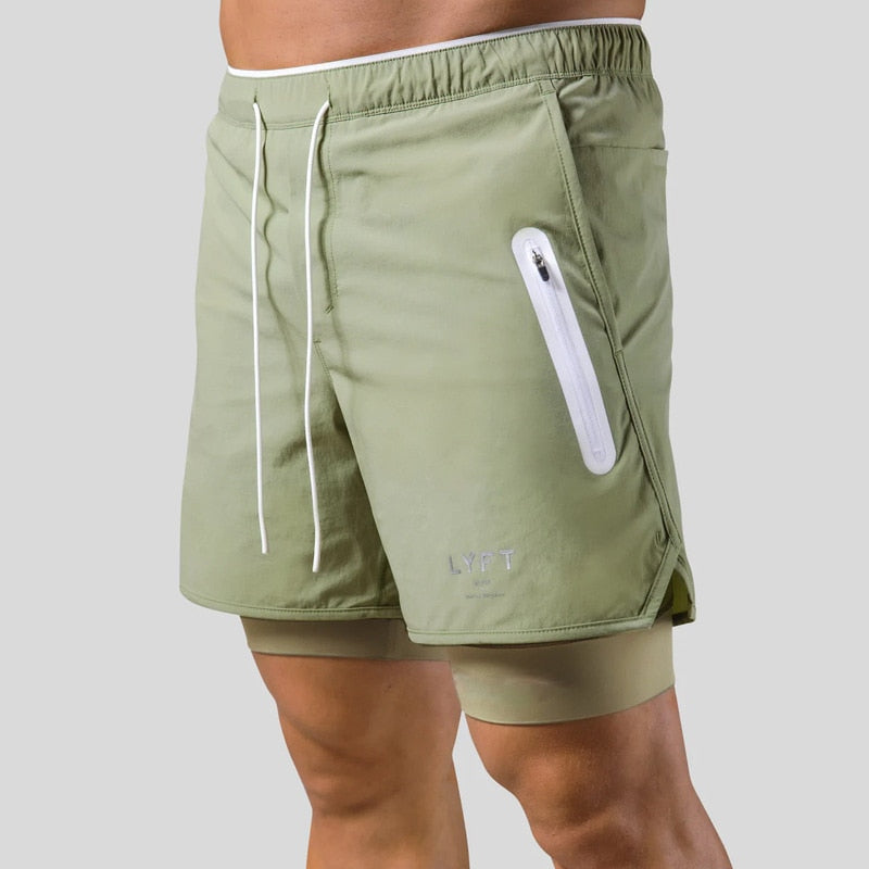Men's 2-in-1 Shorts – With Phone Pocket, Slim Fit Gym & Running Wear