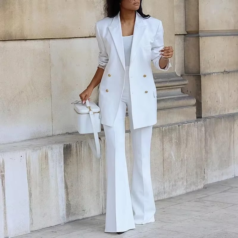 Women's Trouser Suit – Flare Leg, Elegant Tailored Smart Workwear