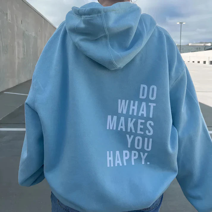 Women's Hoodie – Back Slogan, Cosy Oversized Loungewear
