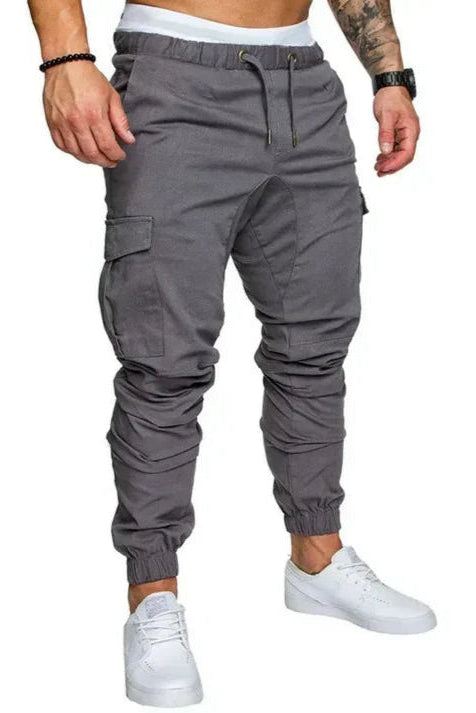 Men’s Cargo Joggers – Utility Pocket Design, Slim Fit Streetwear Trousers