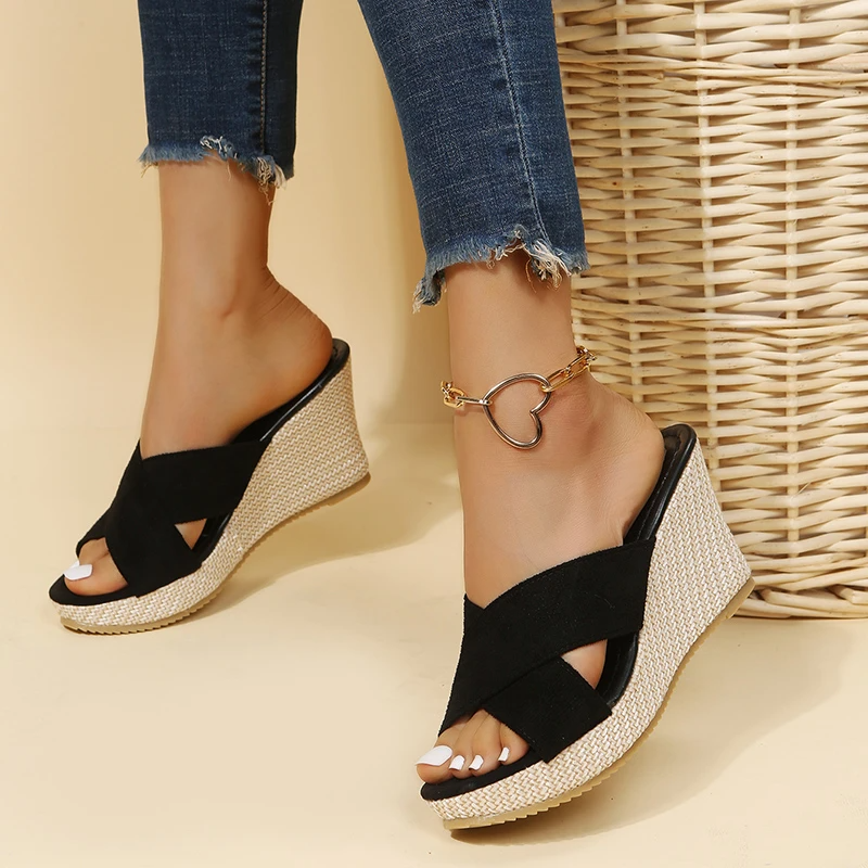 Women's Wedge Sandals – Espadrille Platform, Comfortable Summer Shoes