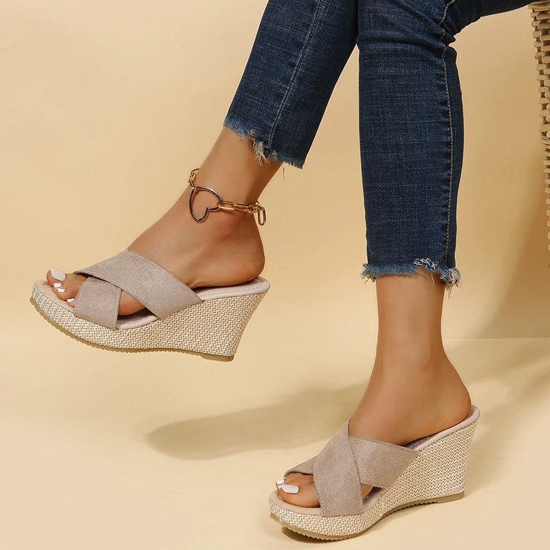 Women's Wedge Sandals – Espadrille Platform, Comfortable Summer Shoes