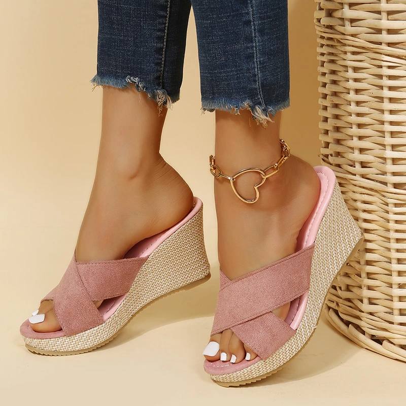 Women's Wedge Sandals – Espadrille Platform, Comfortable Summer Shoes