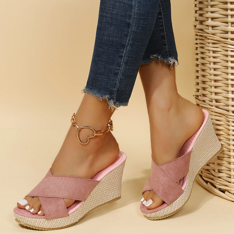 Women's Wedge Sandals – Espadrille Platform, Comfortable Summer Shoes