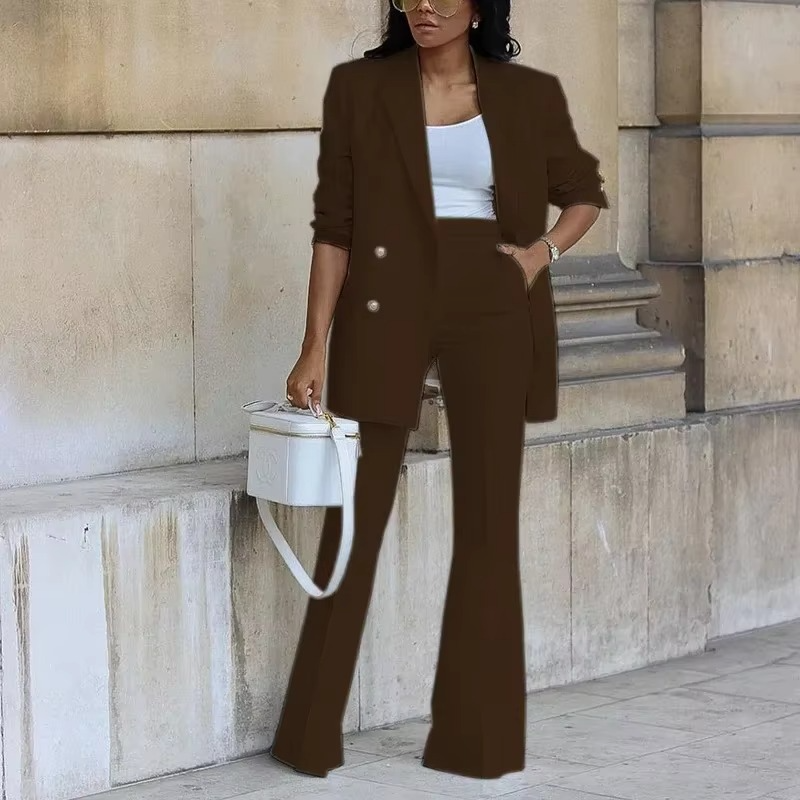 Women's Trouser Suit – Flare Leg, Elegant Tailored Smart Workwear
