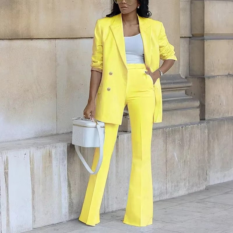Women's Trouser Suit – Flare Leg, Elegant Tailored Smart Workwear