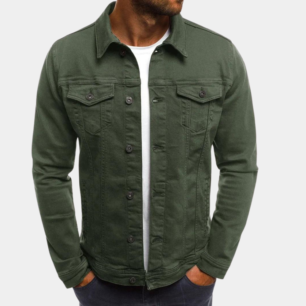 Men's Denim Jacket – Button-Up Classic, Slim Fit Casual Wear