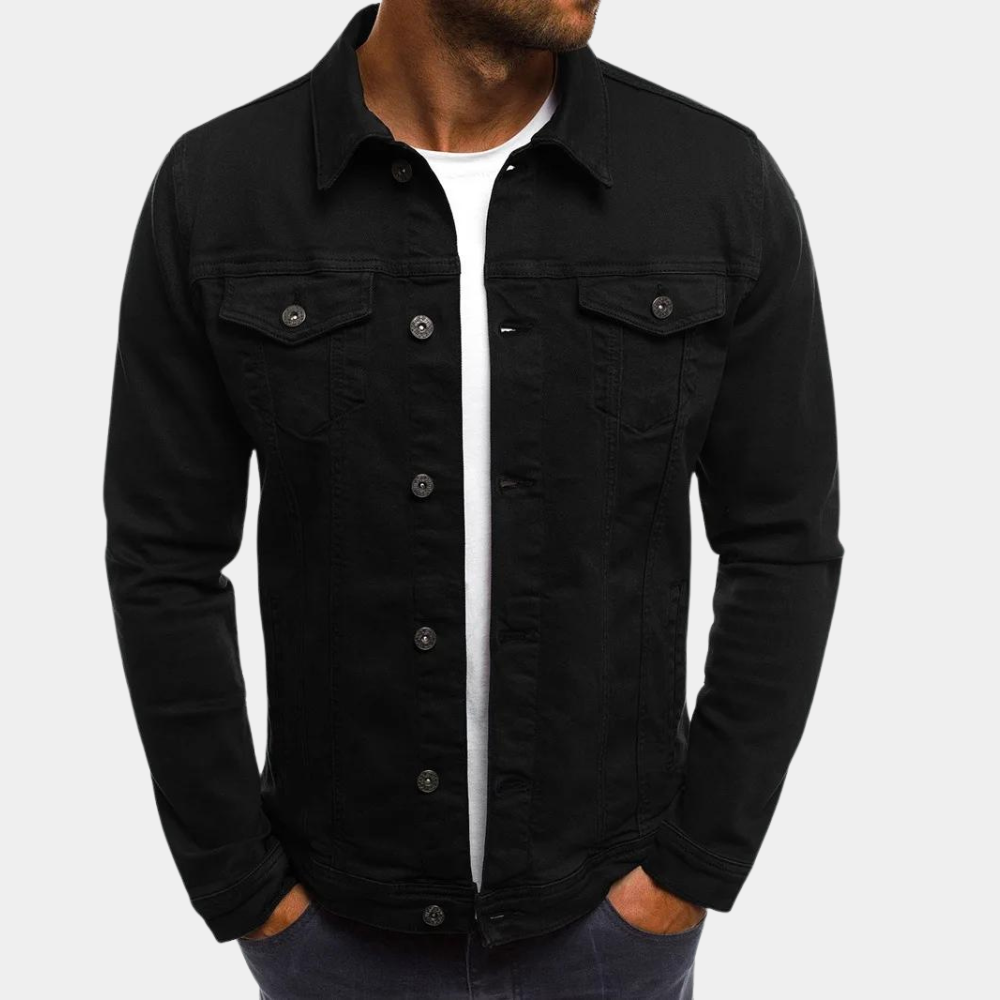 Men's Denim Jacket – Button-Up Classic, Slim Fit Casual Wear