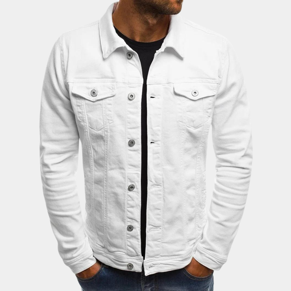 Men's Denim Jacket – Button-Up Classic, Slim Fit Casual Wear