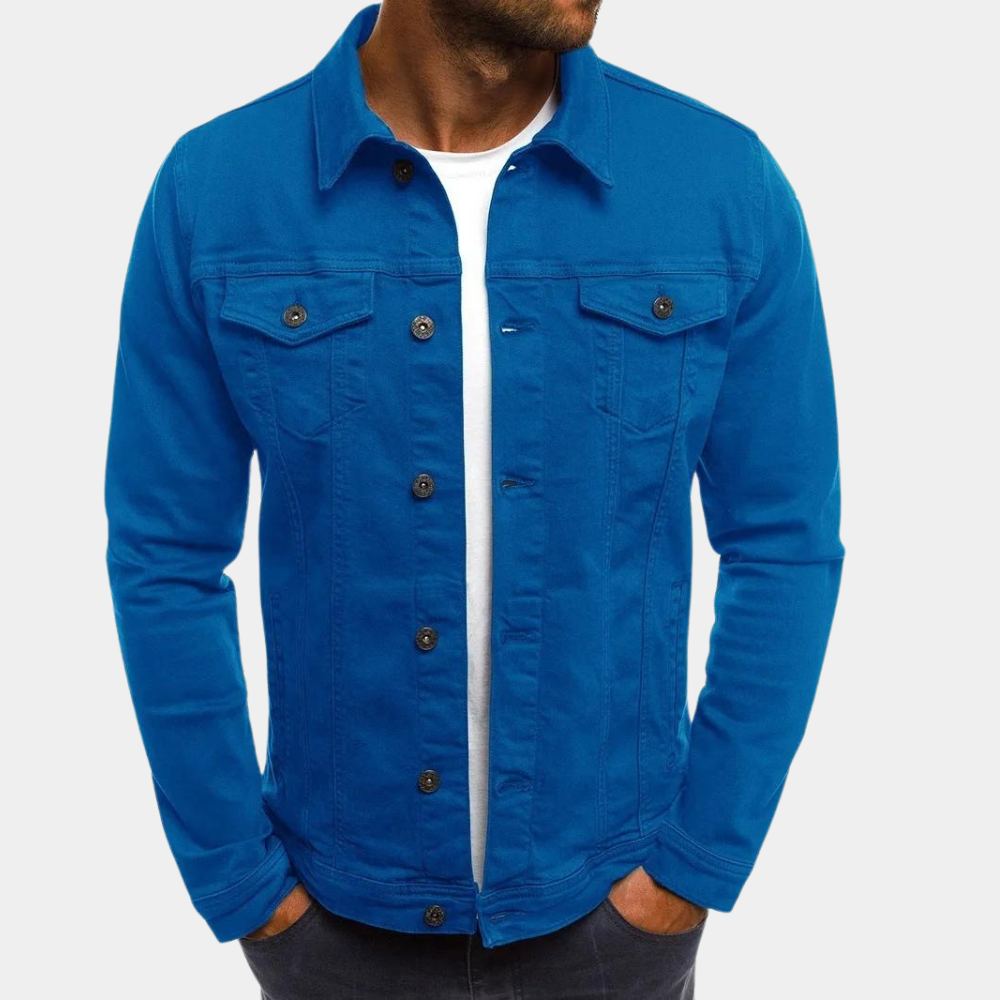 Men's Denim Jacket – Button-Up Classic, Slim Fit Casual Wear