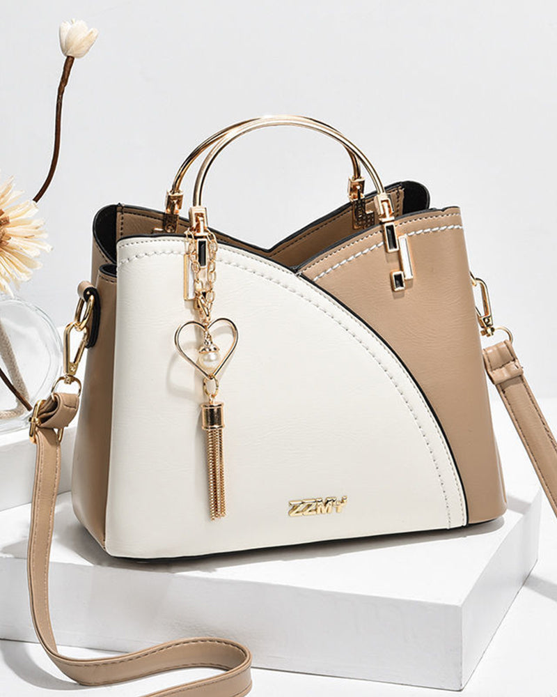 Ladies' Tote Bag – Heart Charm, Versatile Crossbody Bag