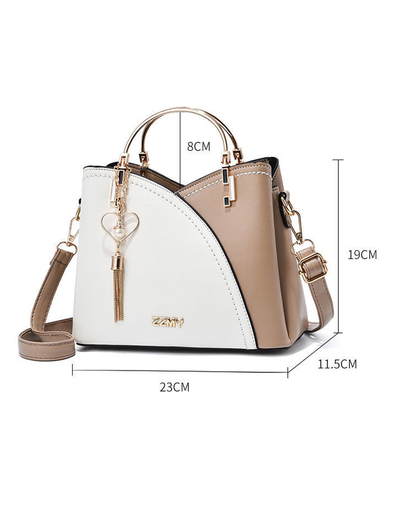 Ladies' Tote Bag – Heart Charm, Versatile Crossbody Bag