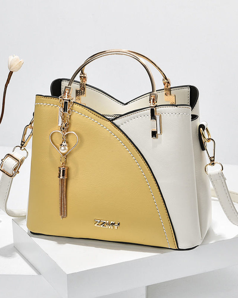 Ladies' Tote Bag – Heart Charm, Versatile Crossbody Bag