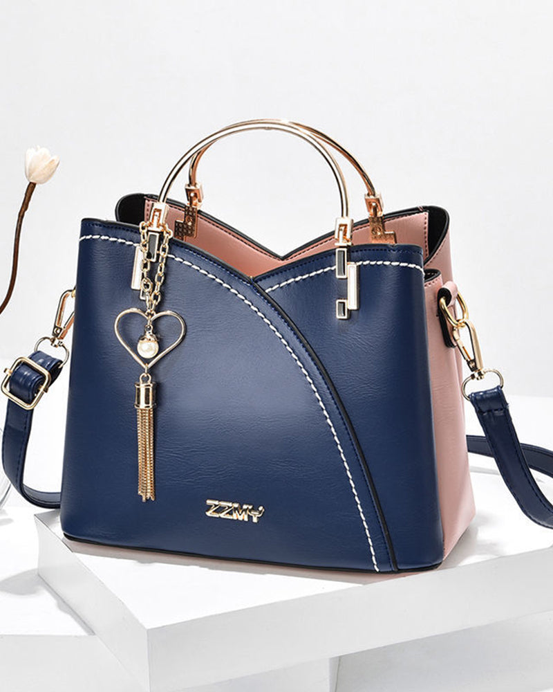 Ladies' Tote Bag – Heart Charm, Versatile Crossbody Bag