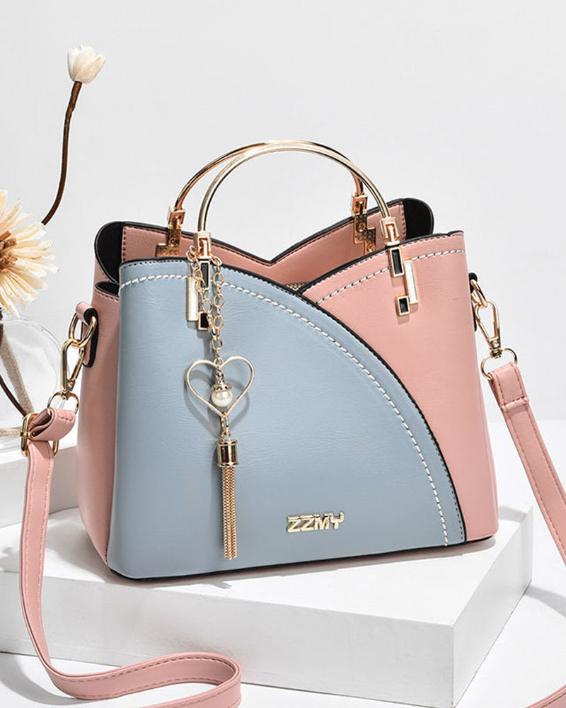 Ladies' Tote Bag – Heart Charm, Versatile Crossbody Bag