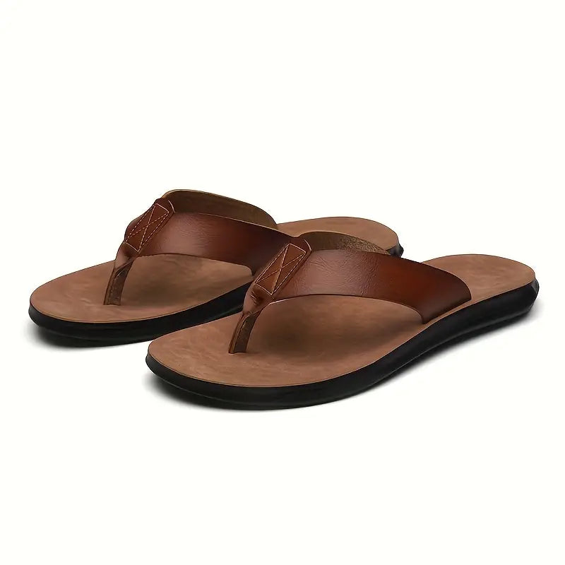 Men's Flip Flops – Wide Strap, Cushioned Summer Holiday Sandals