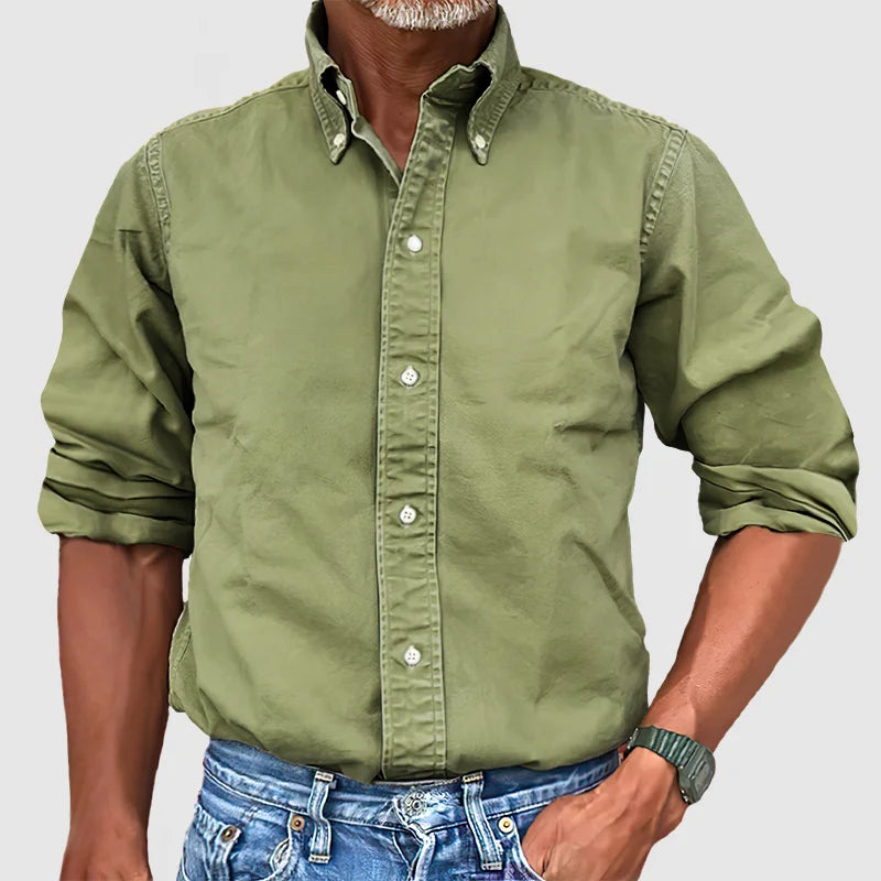 Men's Casual Shirt – Button-Down Collar, Classic Fit Smart Casual