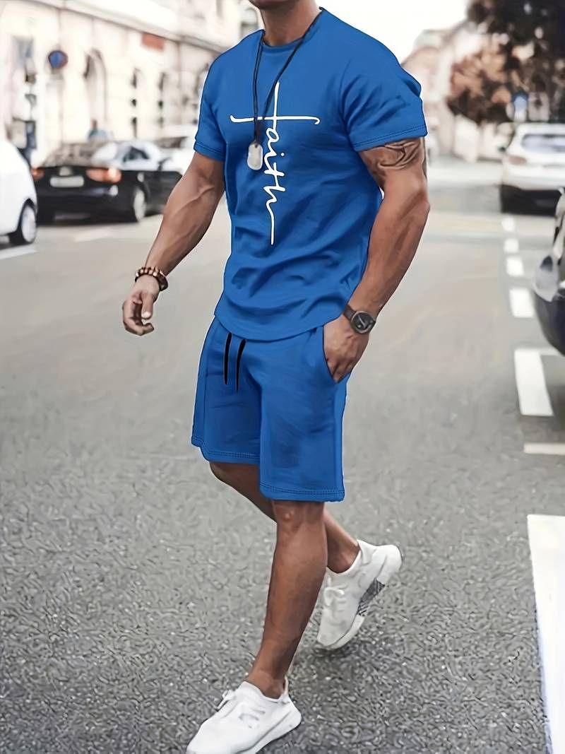 Men's Co-ord Set – Graphic Print, Relaxed Fit Summer Loungewear