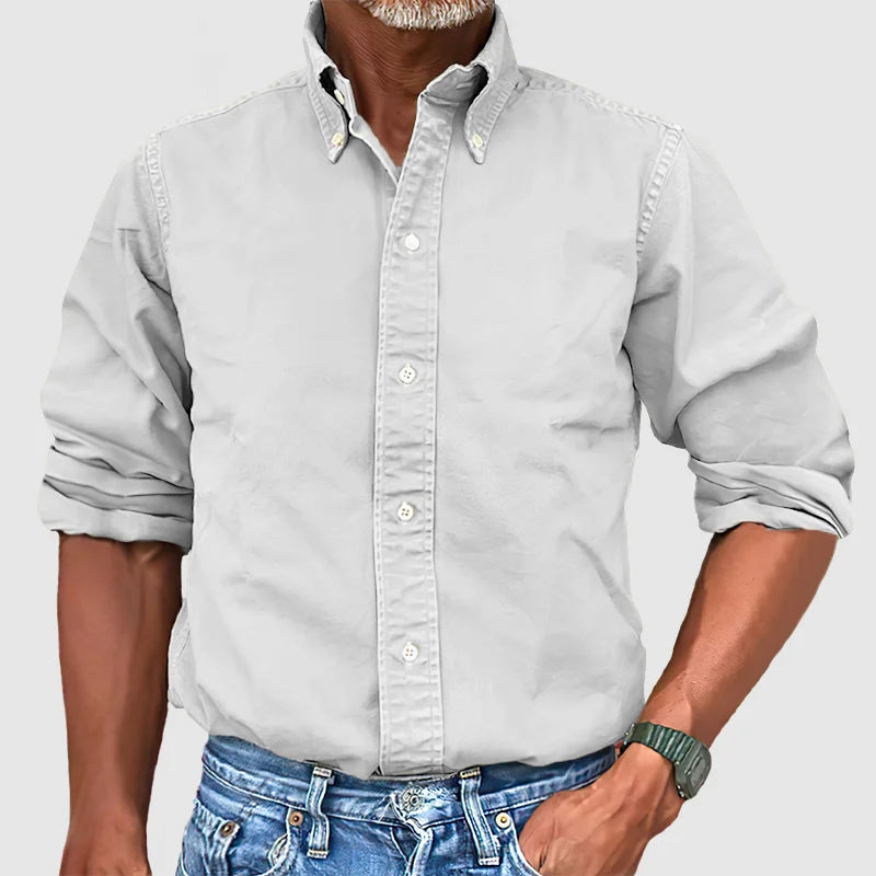 Men's Casual Shirt – Button-Down Collar, Classic Fit Smart Casual