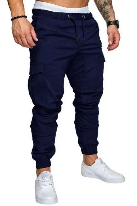 Men’s Cargo Joggers – Utility Pocket Design, Slim Fit Streetwear Trousers