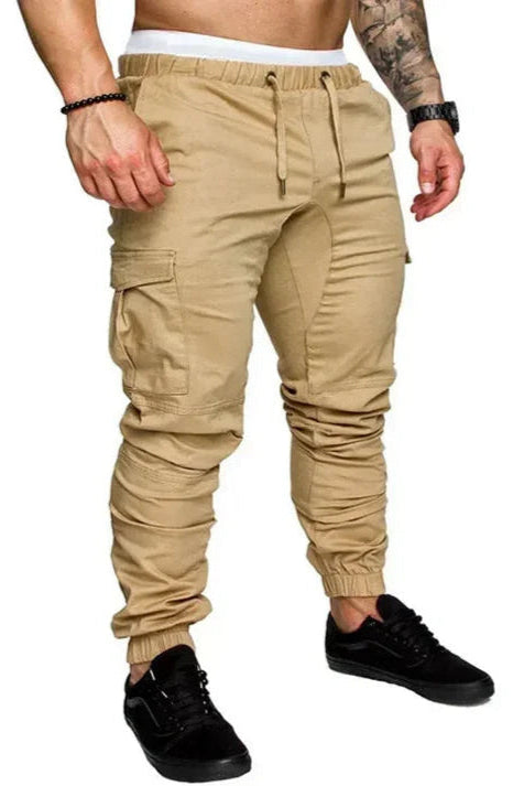 Men’s Cargo Joggers – Utility Pocket Design, Slim Fit Streetwear Trousers