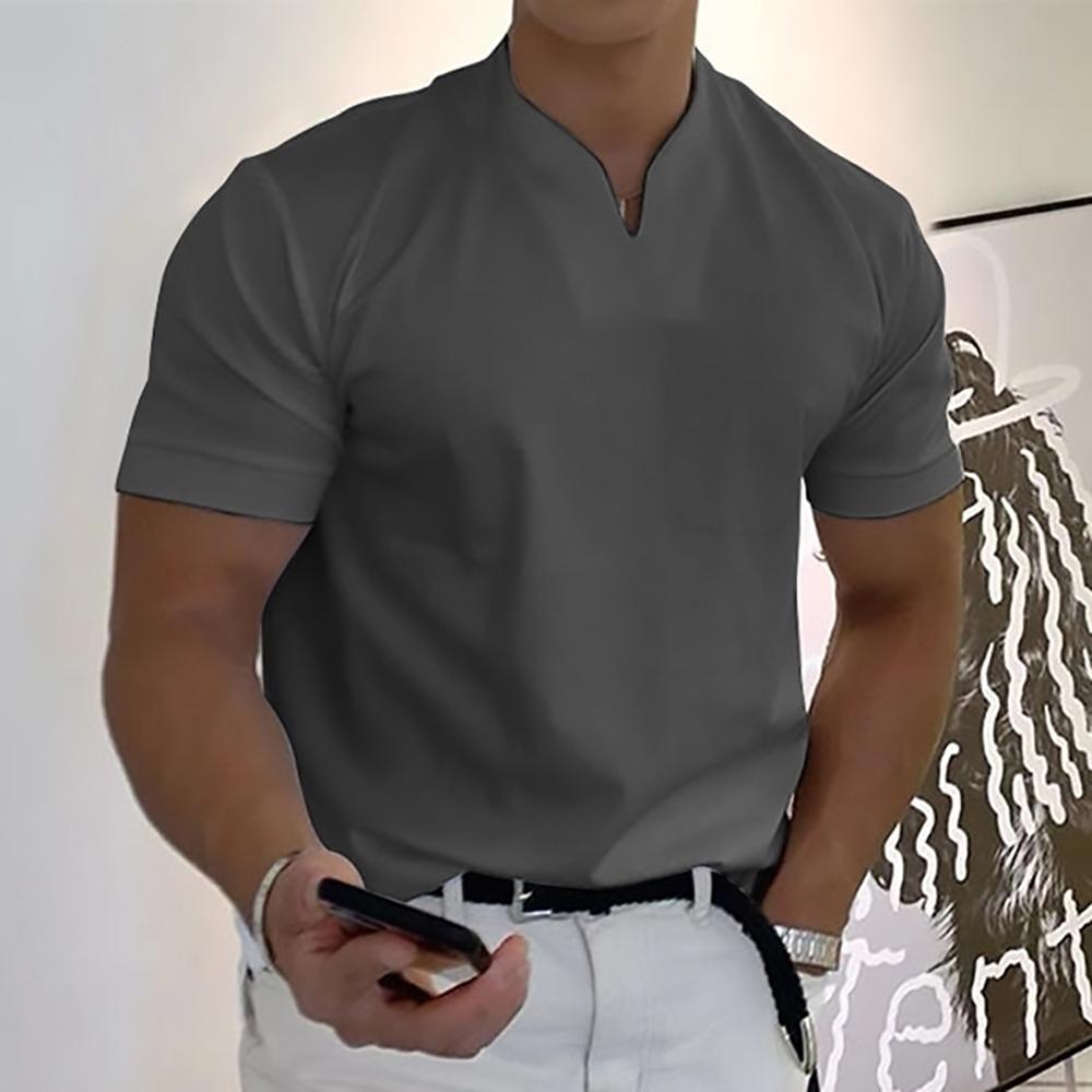 Men's Polo Shirt – Stand Collar Design, Breathable Smart Casual Top