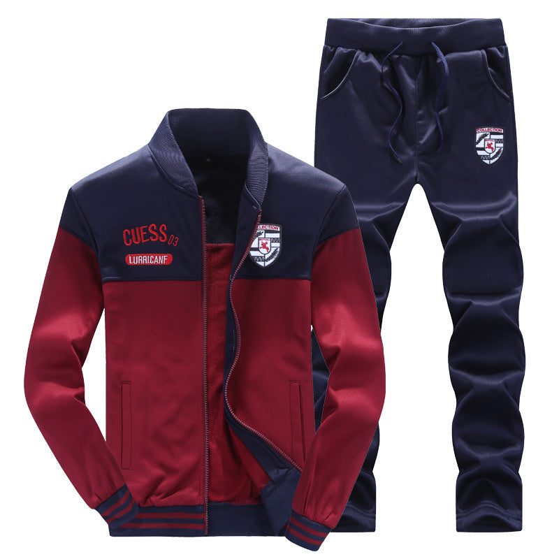 Men's Tracksuit – Colour Block, Slim Fit Loungewear