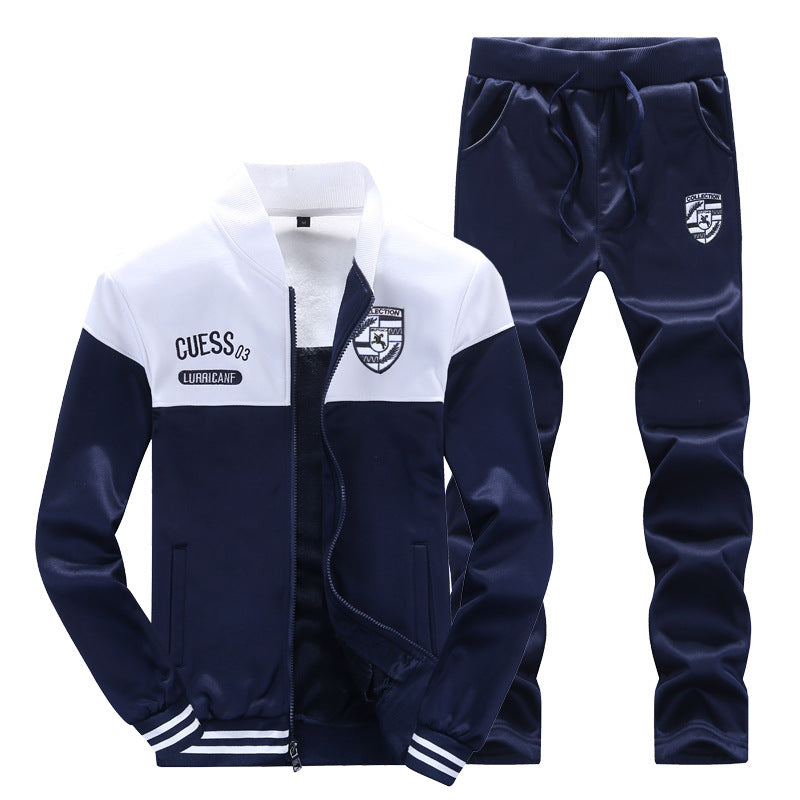 Men's Tracksuit – Colour Block, Slim Fit Loungewear
