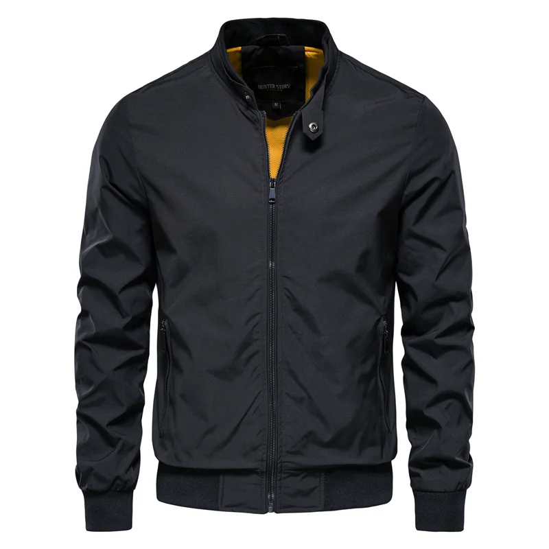 Men's Bomber Jacket – Funnel Neck, Lightweight Casual Outerwear