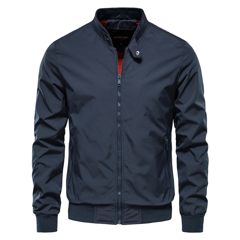 Men's Bomber Jacket – Funnel Neck, Lightweight Casual Outerwear