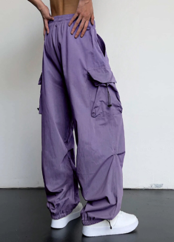 Baggy Wide-Leg Cargo Pants with Pockets