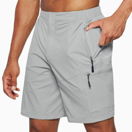 Men's Walking Shorts – Zipped Pockets, Quick-Dry Outdoor & Casual Wear