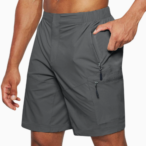 Men's Walking Shorts – Zipped Pockets, Quick-Dry Outdoor & Casual Wear