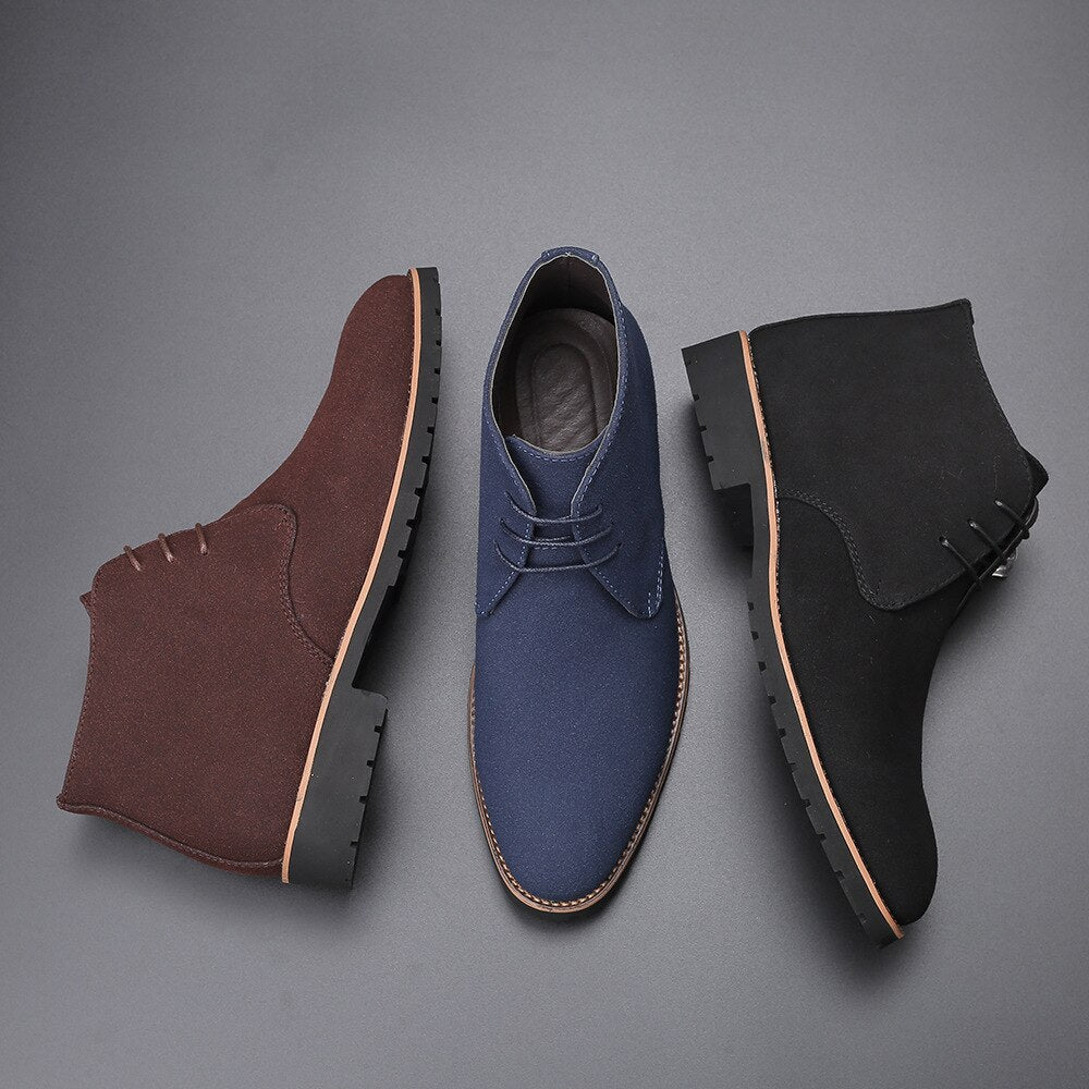 Men's Chukka Boots – Suede Lace-Up, Comfortable Smart Casual Wear