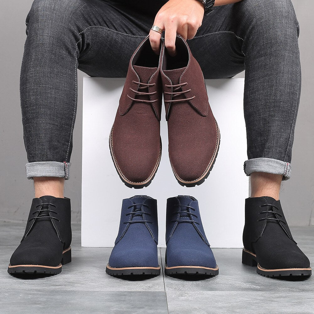 Men's Chukka Boots – Suede Lace-Up, Comfortable Smart Casual Wear