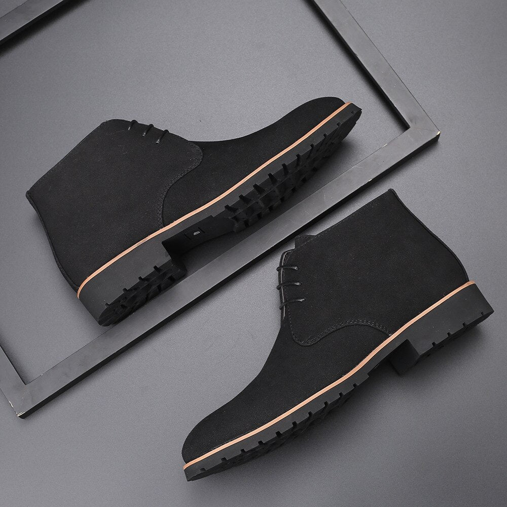 Men's Chukka Boots – Suede Lace-Up, Comfortable Smart Casual Wear