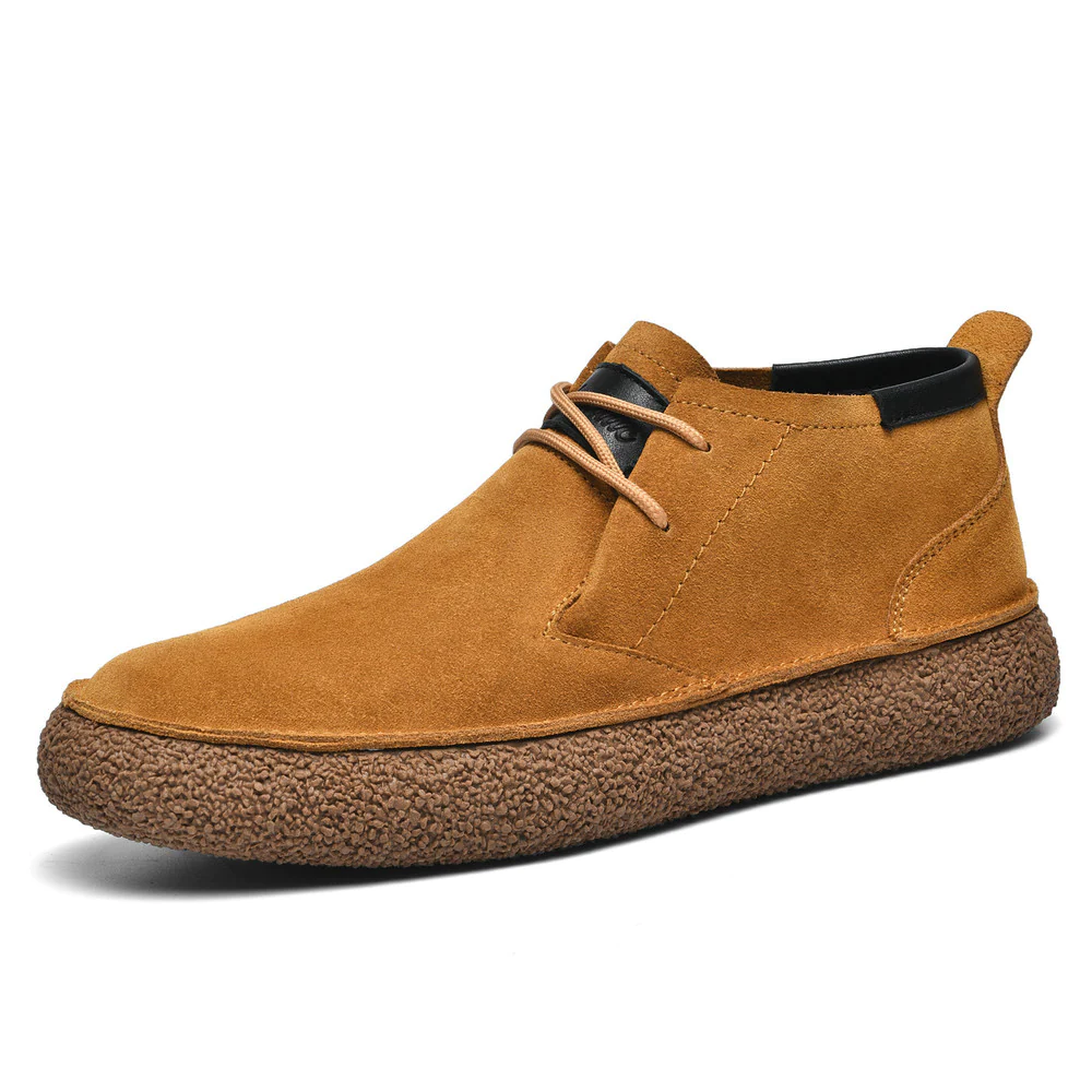 Men's Suede Trainer Boots – Chunky Sole, Comfortable Smart Casual Wear
