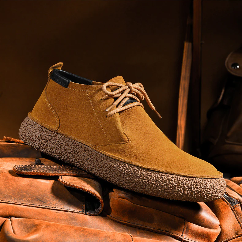 Men's Suede Trainer Boots – Chunky Sole, Comfortable Smart Casual Wear