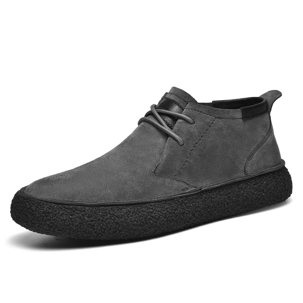 Men's Suede Trainer Boots – Chunky Sole, Comfortable Smart Casual Wear