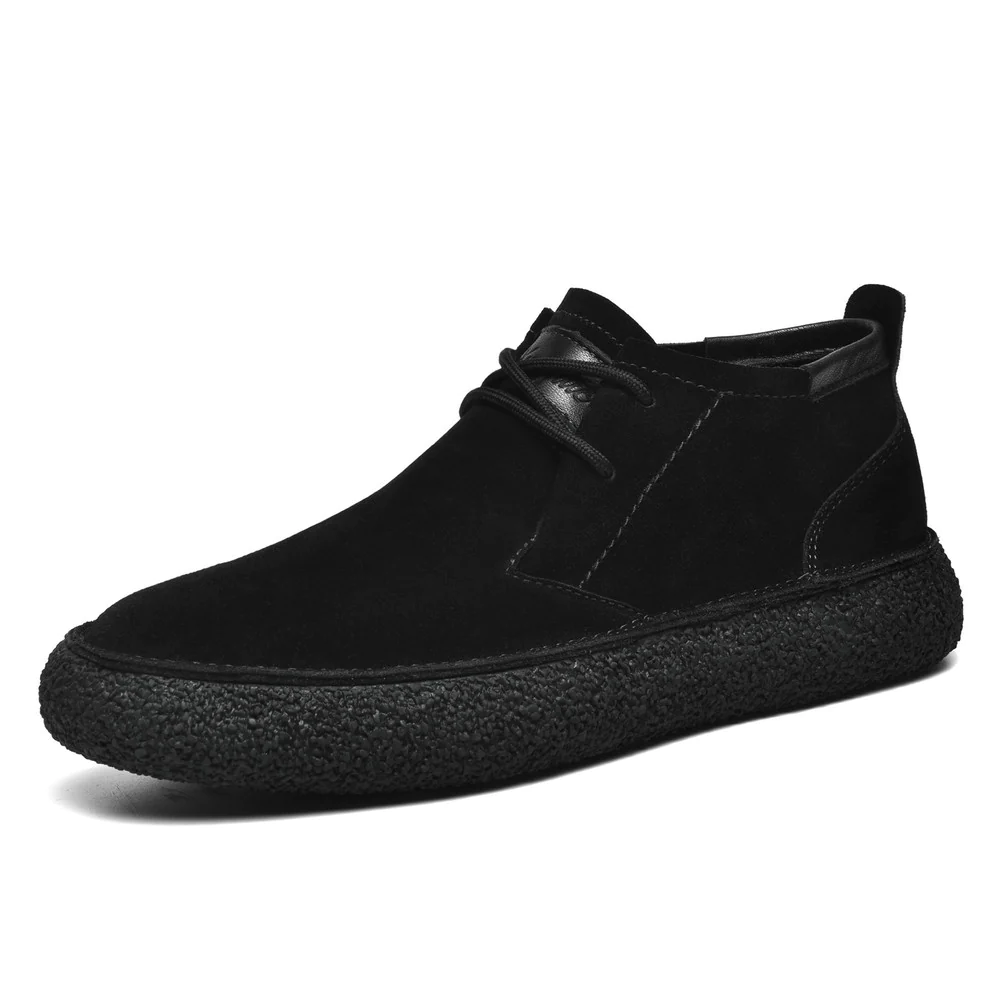 Men's Suede Trainer Boots – Chunky Sole, Comfortable Smart Casual Wear