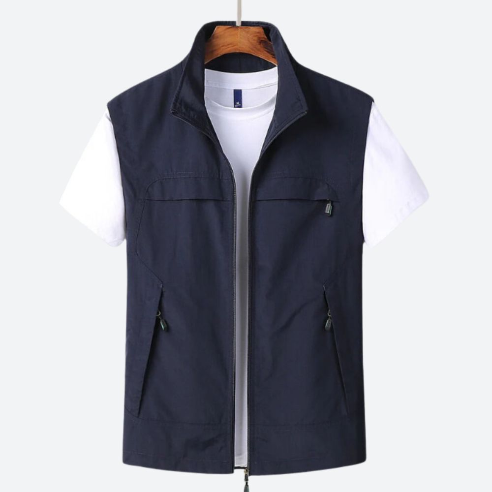 Men’s Utility Gilet – Zip Pockets, Lightweight Regular Fit Outdoor Vest