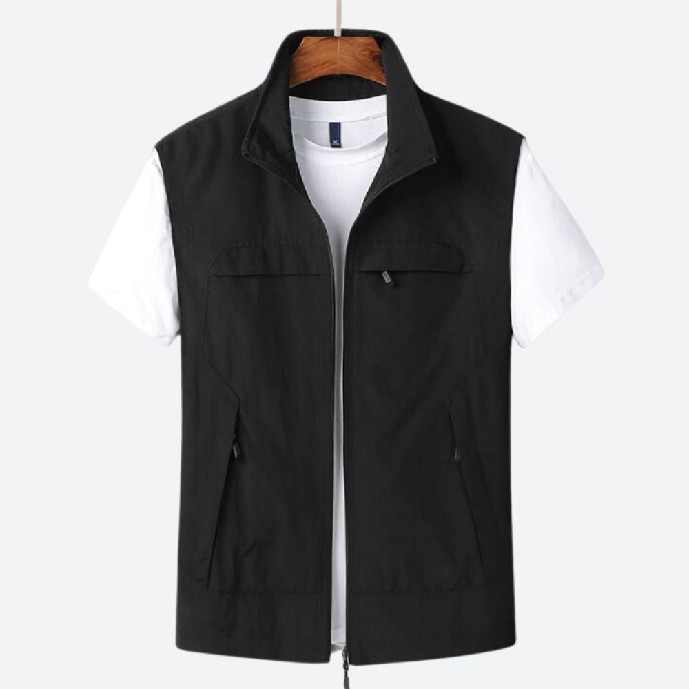 Men’s Utility Gilet – Zip Pockets, Lightweight Regular Fit Outdoor Vest