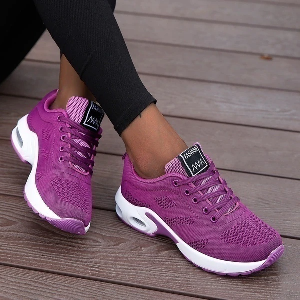 Women's Trainers – Air Cushion Sole, Breathable Gym & Walking Shoes